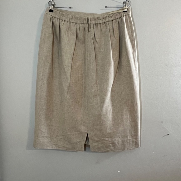 Jessica Howard Coastal Linen Beaded Skirt Set 16 Tan Floral Boho Western Neutral - Picture 12 of 16